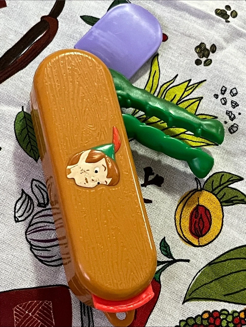 Disney Kids Vegetable Clip Toy in Red, Green, Purple, Brown